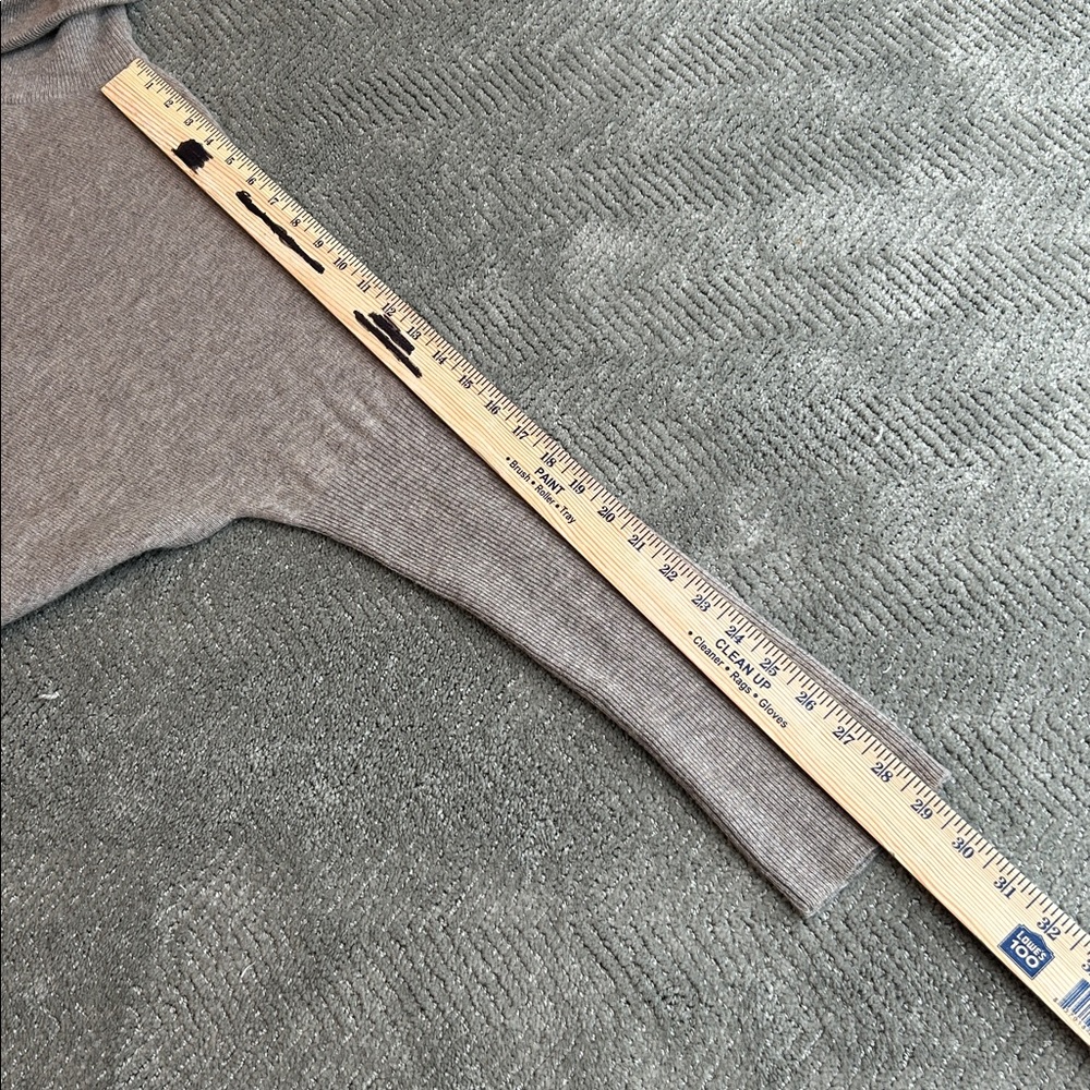 Garnet Hill Wool Cashmere Turtleneck Sweater Dress Taupe Size 8 - Picture 10 of 12